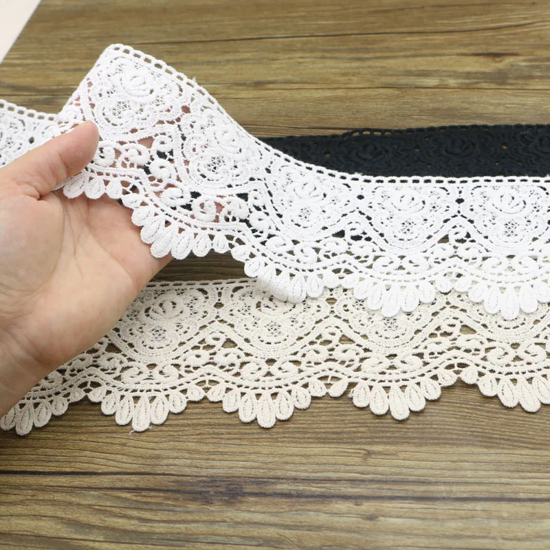 9cm 1yard  Voile Lace High Quality 100% Cotton Lace Fabric Free Shipping