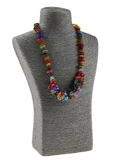 PVC Design Jewelry Pendants Woman Rope Mannequin Necklaces Bust Stand Bust Jewellery Display Stand Shelf Holder Packaging