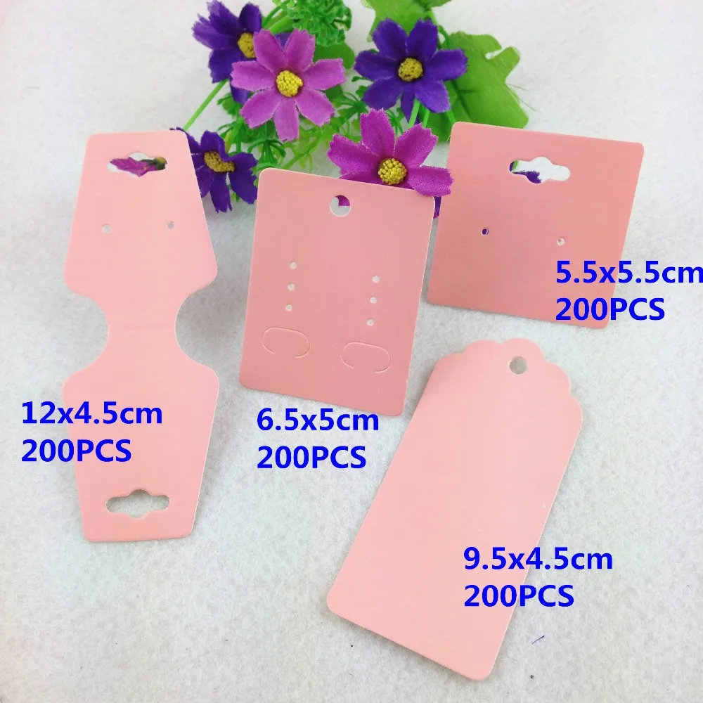 

200 Sets 12*4.5cm Jewelry Price Tag Card Packaging Displays Jewelry Necklace&Earring Cards Accept custom logo