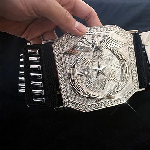 Imagen 2 del producto Michael Jackson BAD Tour cinturones de Metal plateado en Japón para suplantador