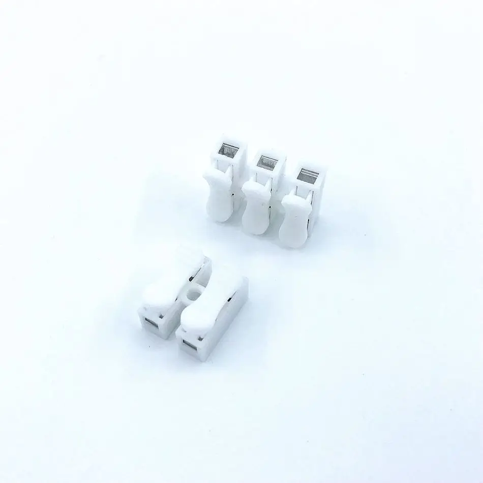 10pcs CH-2 CH-3 Spring Wire Quick Connector 2p 3p G7 Electrical Crimp Terminals Block Splice Cable Clamp Easy Fit Led Strip