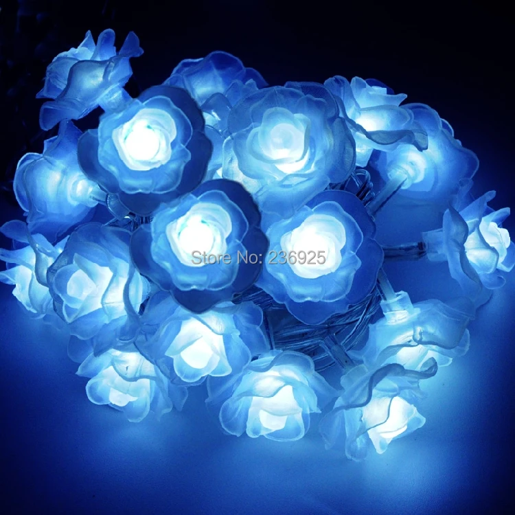 Rose LED String Lights Holiday Outdoor 10M 220V 110V Christmas Wedding Party Home Decorations LED Lighting H-01