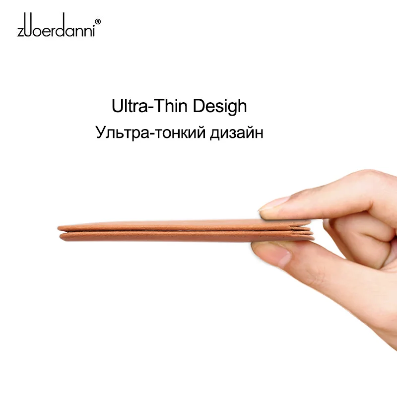 Ultra-thin mini wallet men short purse Retro leather vertical purses female slim wallet high quality A605-1
