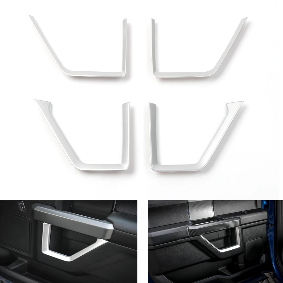 4Pcs/set Car Interior Door Panel Strips Cover Trim Sticker Styling For Ford F150 2015+ ABS