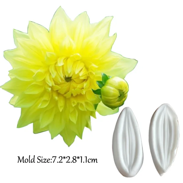 Dahlia Petal Veiners Silicone Molds Sugarcraft Mould Cake Decorating Tools Chocolate Gumpaste ,Fondant Tool CS272