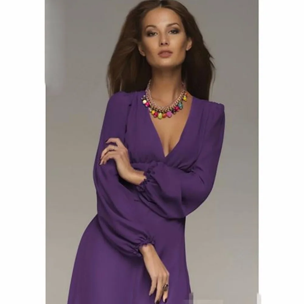 Womens Sexy Deep V-neck Summer Long Sleeves Elegant Work Business Casual Party White Sheath Bodycon Pencil Dresses