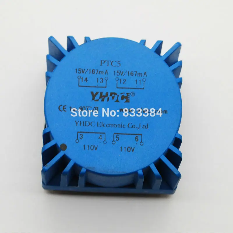 

5VA Toroidal Transformers Audio Transformer Dual 110V 50/60HZ Out 15V