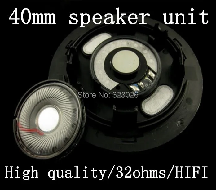 DIY high-end หูฟังหน่วย 40 มม.หูฟังขนาดใหญ่ลําโพง HIFI ไข้ไทเทเนียมเมมเบรนหน่วย 2 ชิ้น