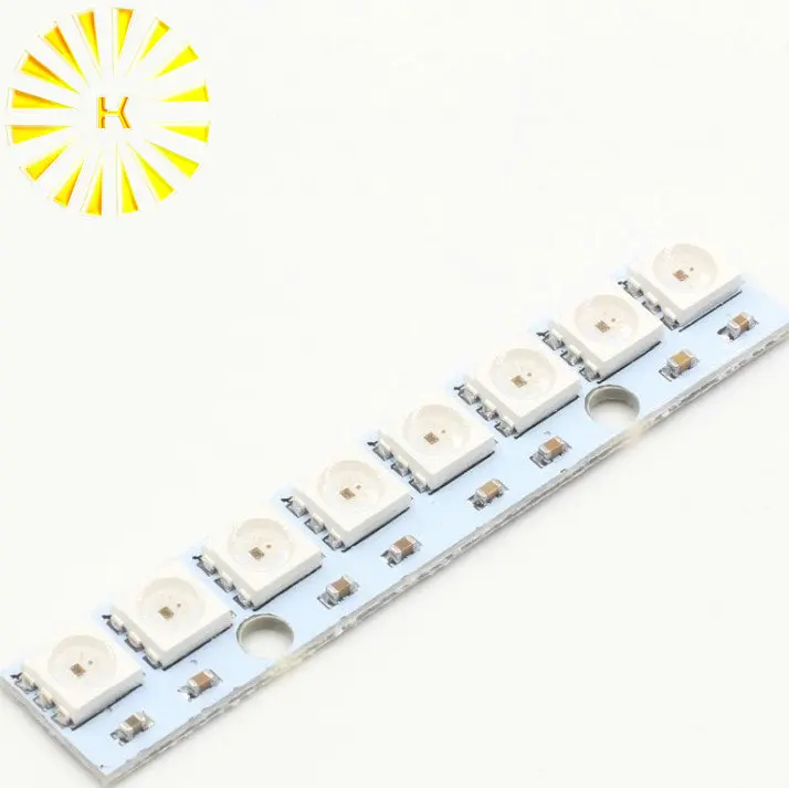 8 channel WS2812 5050 RGB LED lights development board