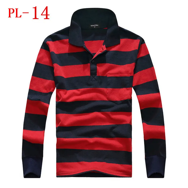 New Fashion Mens 100% Cotton Casual Long Sleeve Stripe T Shirts Stitching Color