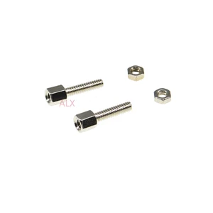 Parafusos de espaçamento de cabeça sextavada com porca para D-Sub VGA, DB9, DB15, DB25, RS232, COM Serial Connector, 5mm + 12mm, 5mm + 12mm, 20 conjuntos 8 principais vendas cabe vga - №7