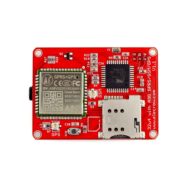 Elecrow ATMEGA 32u4 A9G Module GPRS GSM GPS Board Quad-band 3 Interfaces GPRS DIY Kit GPS Sensor Wireless IOT Integrated Modules