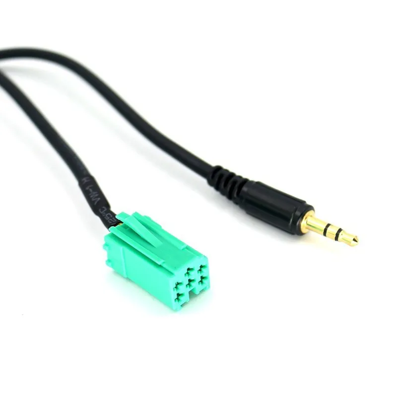 Biurlink Cars 3.5mm AUX Stereo Audio Line Input Cable For Renault Clio Megane Espace Kangoo Laguna 2005 2006 2007 2008 2009 2010