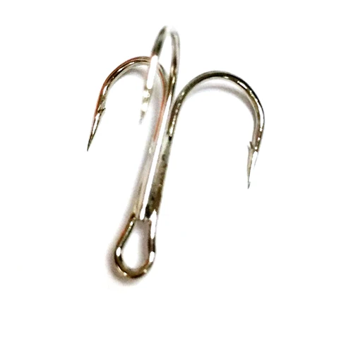 Imagen 2 del producto Anzuelo de pesca triple fuerte con pluma blanca, 50 piezas, envío gratis