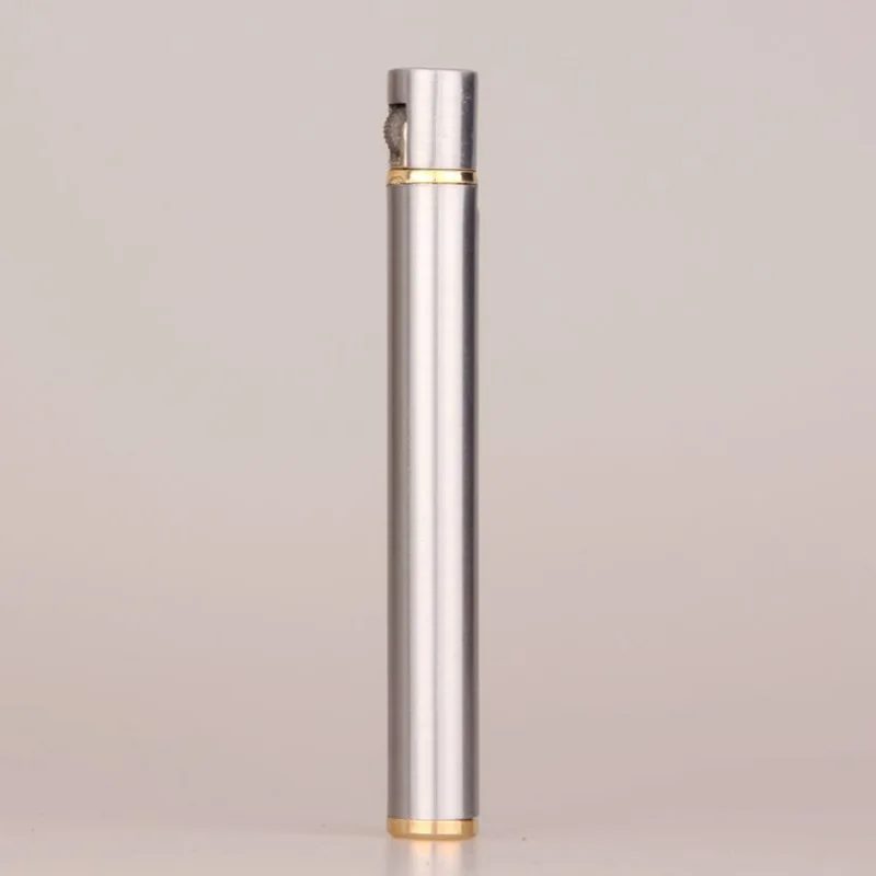 Creative Mini Stainless Steel Lighters Recycling Butane Flame Metal Lighter Cigarette shape Torch cigar Lighter Gadget Gift