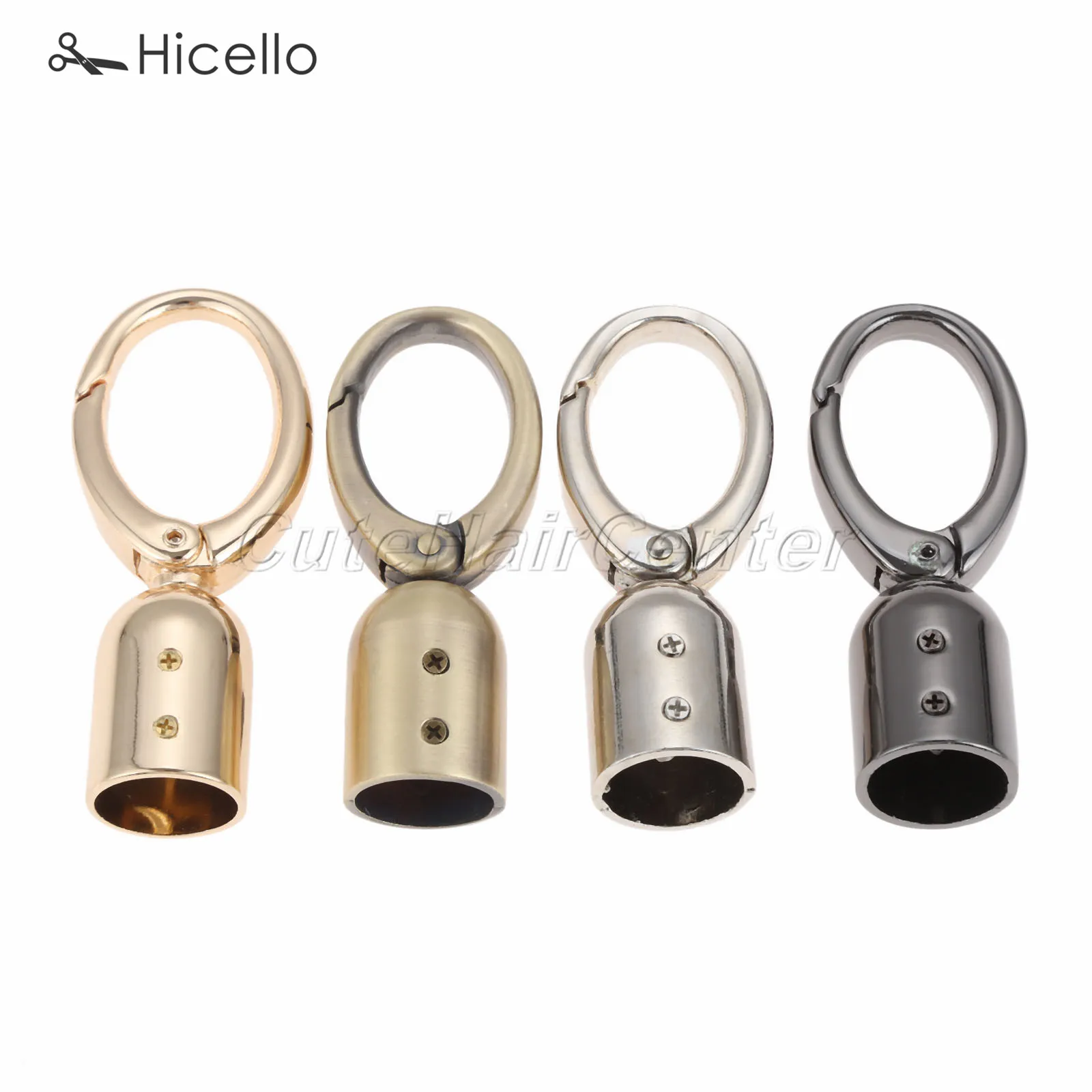 Metal Bag Buckle Snap Hook Spring-close gate Trigger DIY Key Chain Dog Leashes Hand Craft Belt Gold Silver Black Bronze Hicello