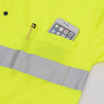 Hi Nl Safety Werk Poloshirt Reflecterende Hoge Zichtbaarheid Polo Werkkleding Shirt Met Lange Mouwen