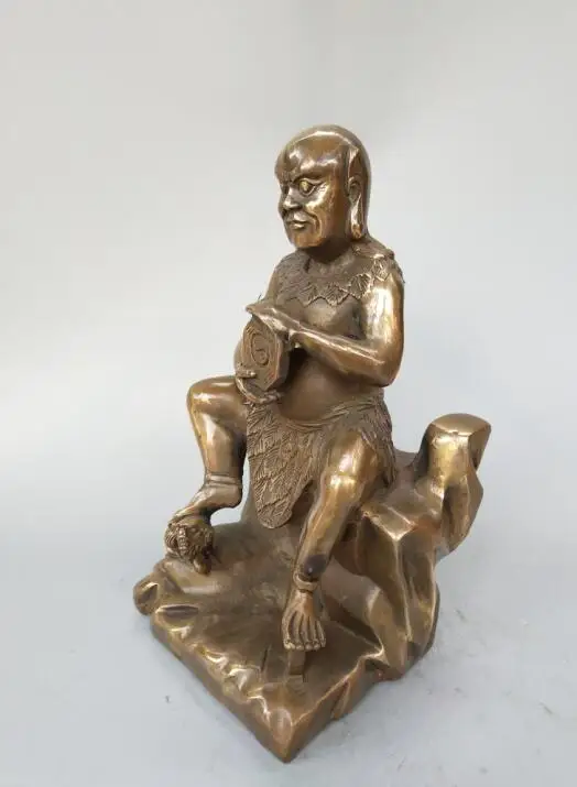 China Tai chi bagua founder Fuxi brass statue