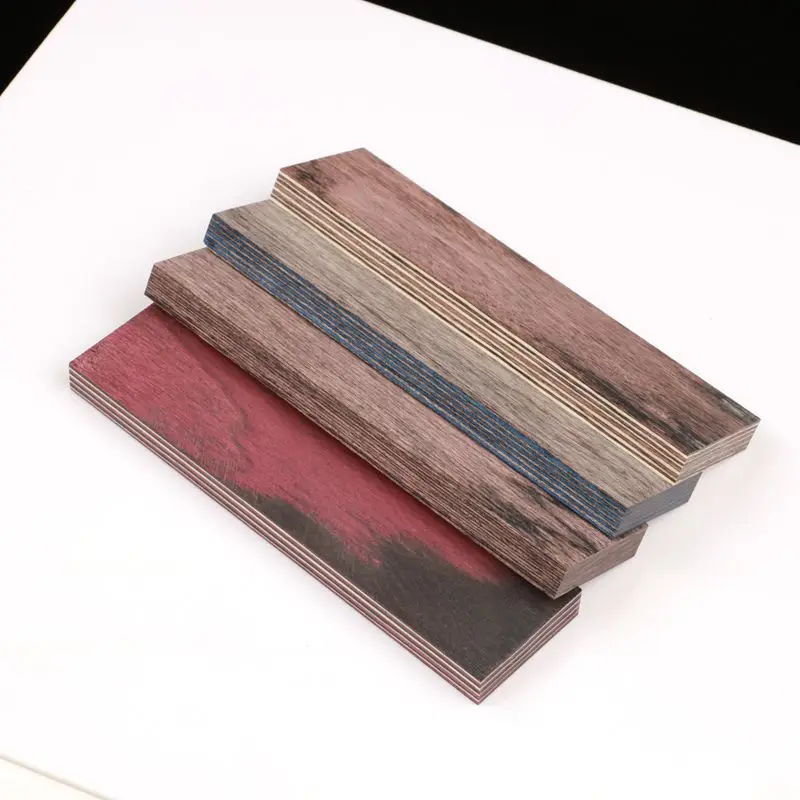 2pcs Knife handle material wood handle scales laminated color wood knife DIY making 120x40x10mm
