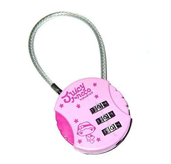 Steel Wire Combination Lock 3 Digit Password Lock Luggage Lock for Backpack Key Chain Code Lock for Bag 1PC