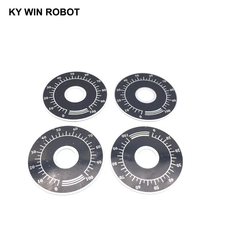 10pcs 0-100 WTH118 potentiometer knob scale digital scale can be equipped with WX112 TOPVR