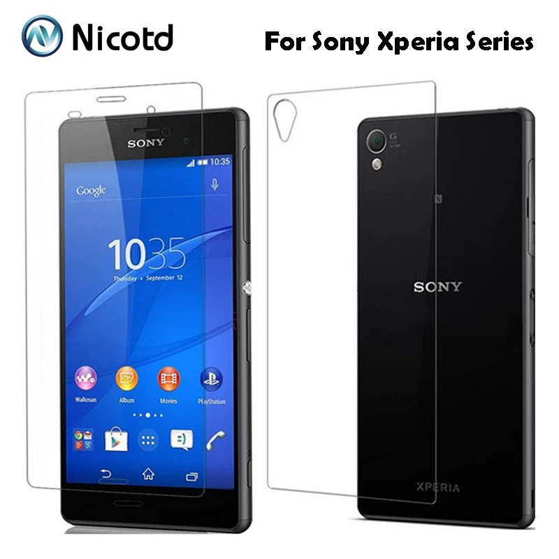 2Pcs/Lot 9H 0.3mm 2.5D Front+Back Tempered Glass For Sony Xperia Z3 Compact Z1 Z2 Z4 Z5 Premium Anti Explosion Screen Protector