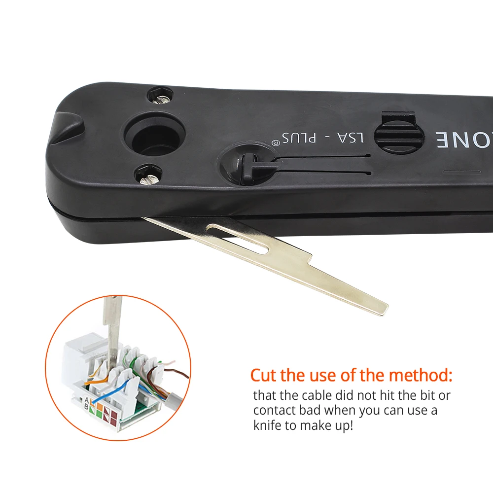 TISHRIC Krone RJ45 Crimper Professional Lsa-plus Telecom Phone Wire Cable RJ11 Optical Punch Down Crimping Tool Network Kit