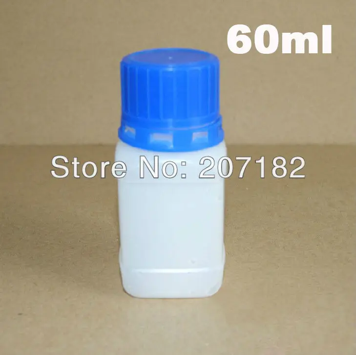 (100pcs/lot) 60ml/60g Tamperproof Blue Cap HDPE Bottle, Plastic Bottle, Liquid Bottle, Sample Bottle