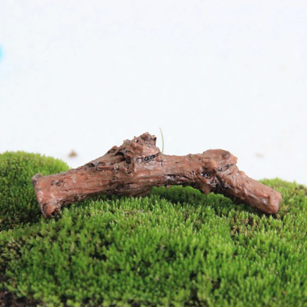 Mini Terrario de jardín de hadas Artificial, accesorios de suculentas, decoración de Micro paisaje seco, tronco de ramas de árbol en miniatura, bricolaje