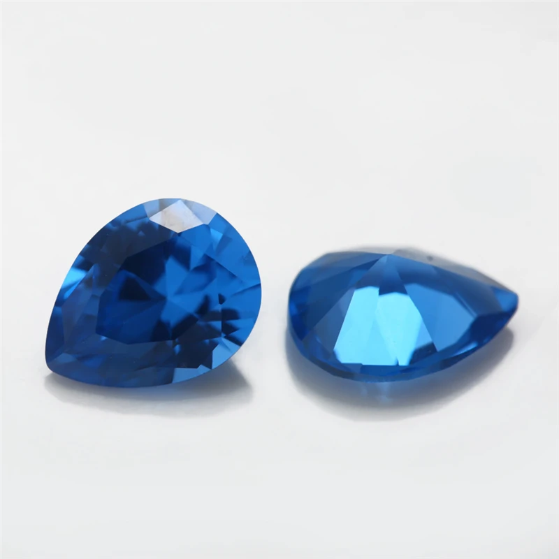 Synthetischer Spinell, Birnenförmiger Schliff, Lose Steine, Blau, 3x5mm-10x12mm, 106 109 112 113 114 120, Farbe für Schmuckzubehör – Detail 7