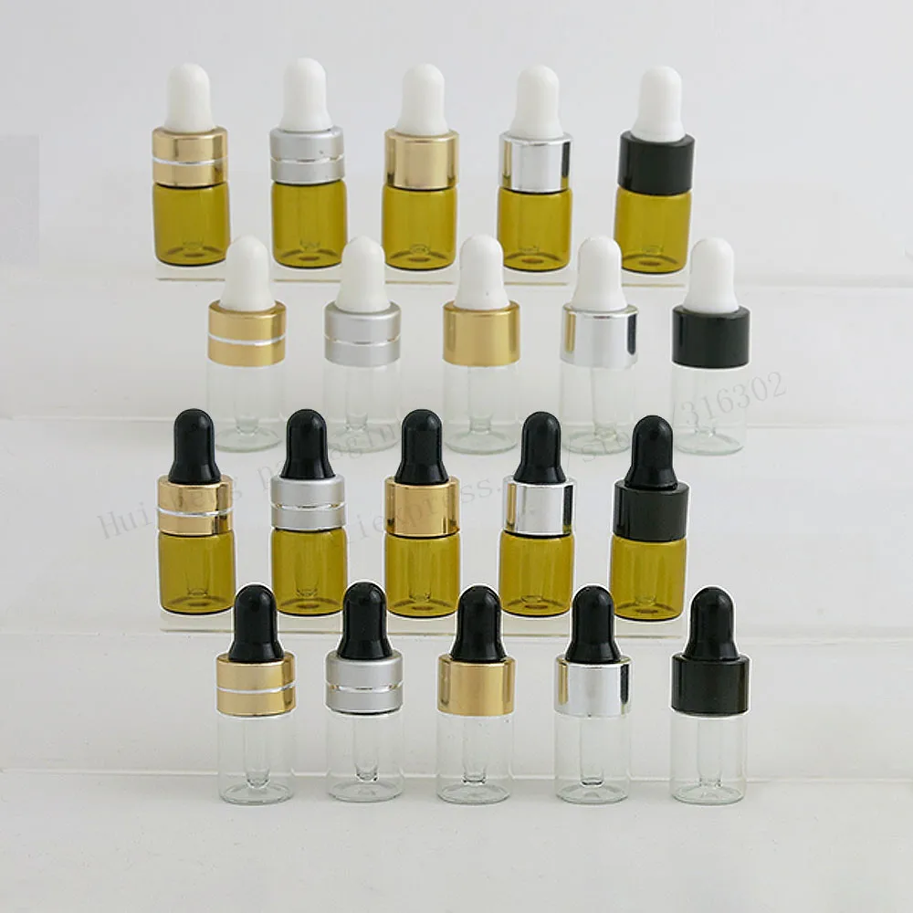 

Promotion 500 x2ml Small Clear Amber Glass Dropper Bottle Mini Transparent Glass Vial With Pipette Dropper Small Dropper Bottle