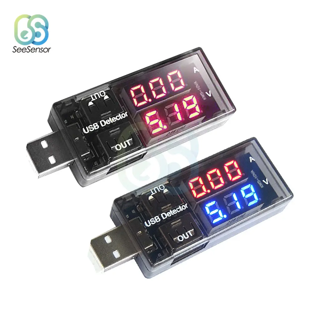 USB Charging Battery Voltmeter Ammeter Digital Dual Display Charger Doctor Ampermeter Current Meter USB Detector Smart Function