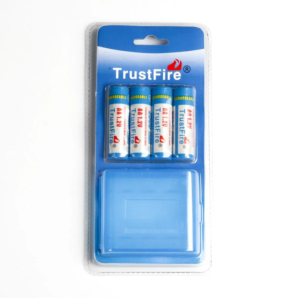 5pack/lot TrustFire 1.2V 2700mAh AA Ni-MH Battery Rechargeable NiMH Batteries with Low Self-discharge + Portable Box,5PACK/LOT