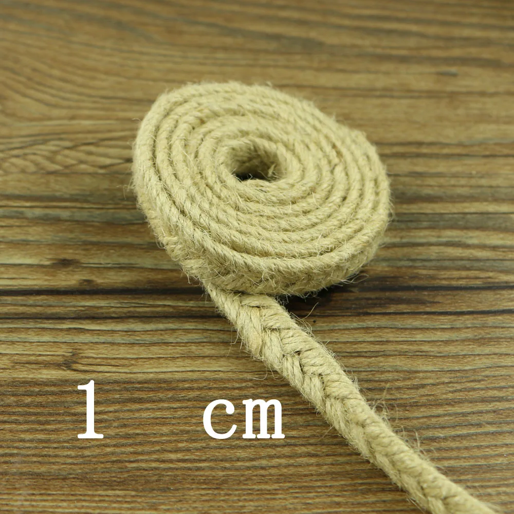 Natural Hessian big size thick Jute Twine Rope Burlap Ribbon DIY Craft Vintage Wedding Christmas Party Decor hemp rope