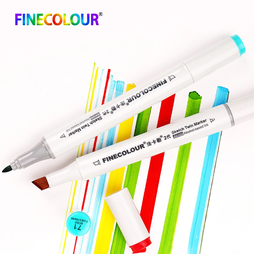 1/2/3pcs Finecolour EF101 Double Headed Alcohol Based Ink Markers Sketch Manga Drawing Cheap Art Marker 160 Color