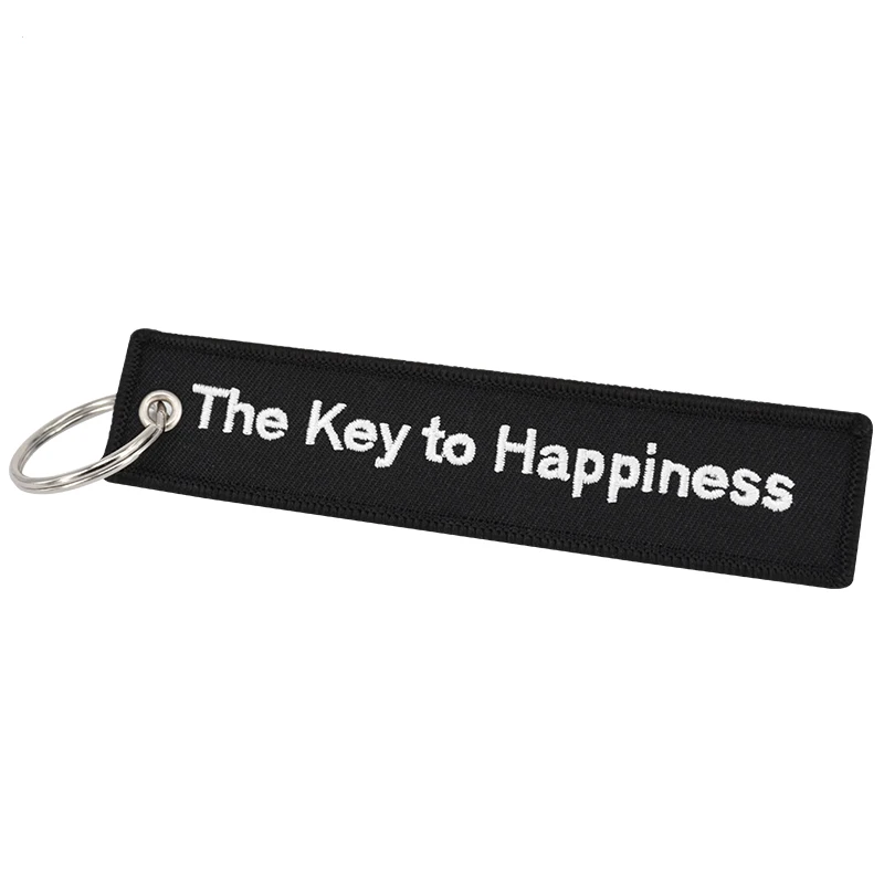 Black Keychain Embroidery Key Chains for Motorcycle Chaveiro Embroidery WHAT DO WE SAY TO THE GOD OF DEATH  Key Chains Key Tag