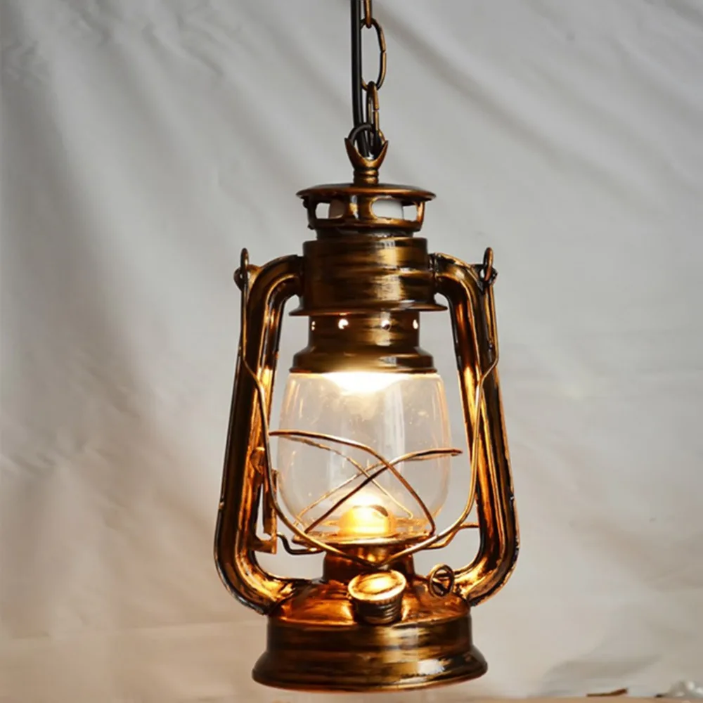 250mm*160mm Vintage Lamp Pendant Light Bar Entranceway Lamp E27 Lamp Base Antique Brown Color