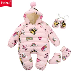 IYEAL NEWEST Warm Overalls Winter Children's Baby Duck Down Rompers Infant Boy Girl Thick Jumpsuit Baby Wear Kid Newborn Clothes