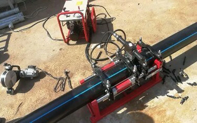 Máquina de soldadura hidráulica a tope, soldador de fusión a tope de PE, 220v, 2000W, 63-250mm, máquina de fusión en caliente