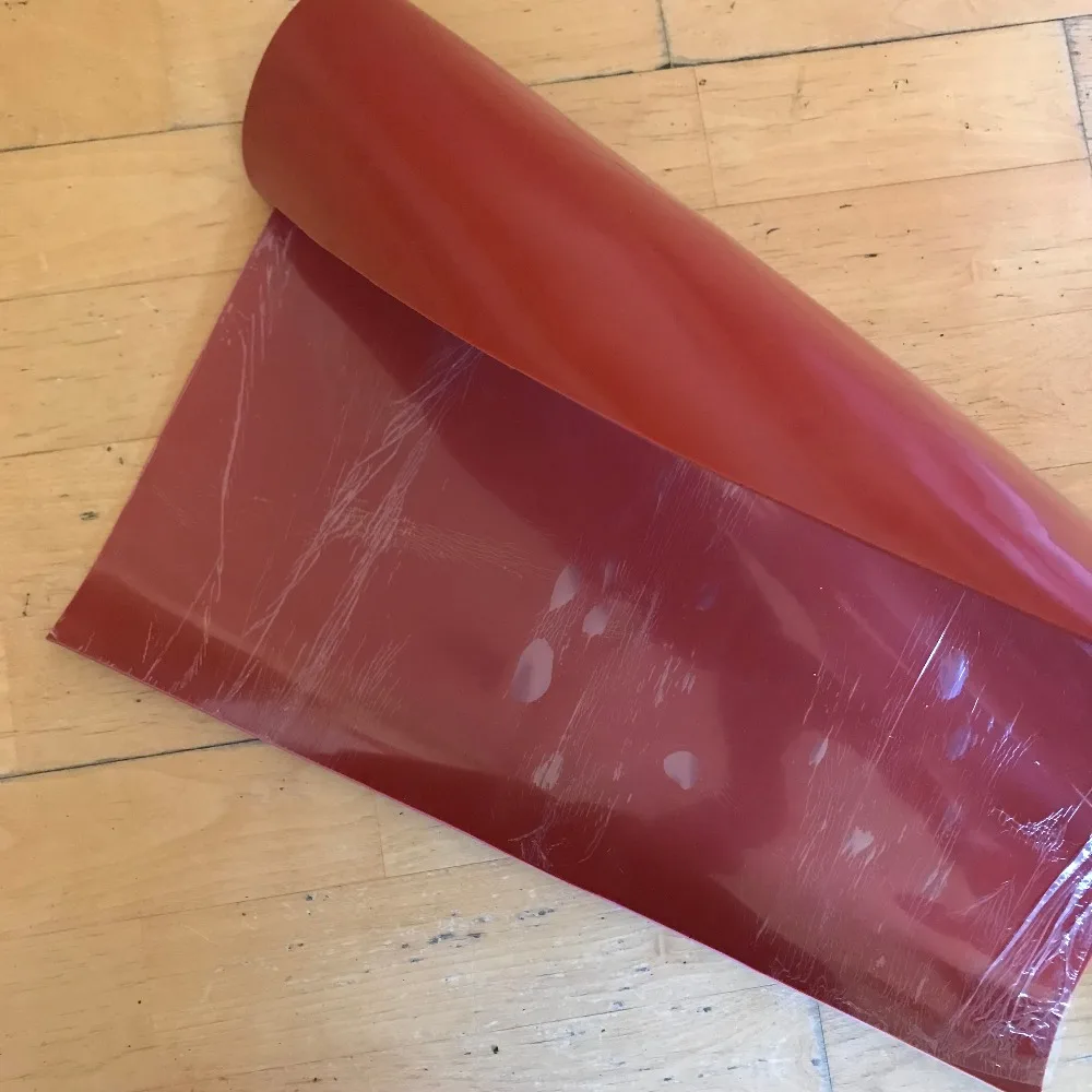 

500 x 500mm width Silicone rubber sheet Thickness 1 1.5 2 3 4 mm thin board red color Rubber Sheet Mat