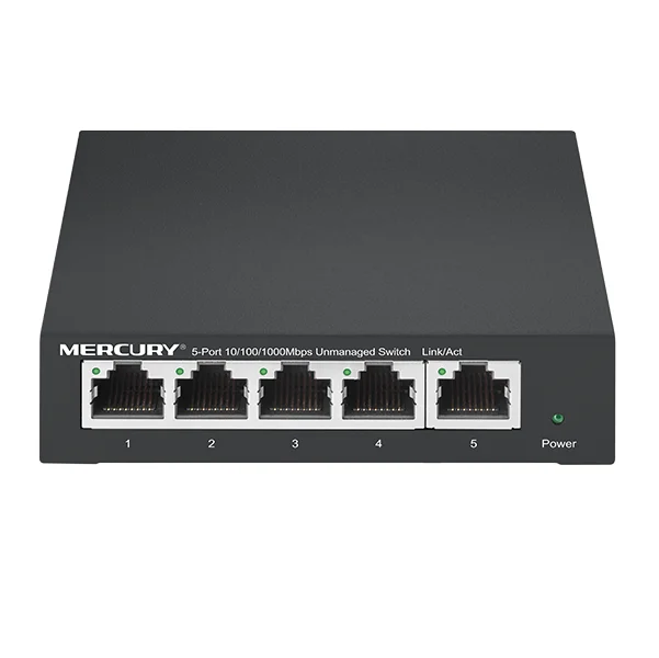 Metal Cabinet, Mini 5 Port 1000Mbps Gigabit Ethernet Switch, 10/100/1000Mpbs Ethernet Network Switches,Hub LAN,Full-duplex