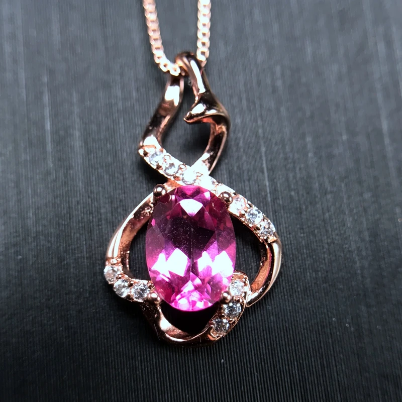 

Love style colorful Necklace 925 silver jewelry design special selling Topaz 1.5ct