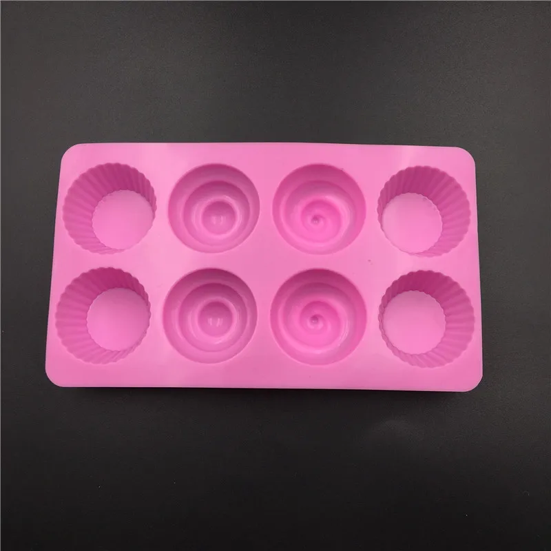 PEIPINGKE 8 hole Silicone Poo Shaped Ice Mold Cake Mould Handmade Soap Chocolate Mold Ice Cube Tray Spoof Poo heat resistant