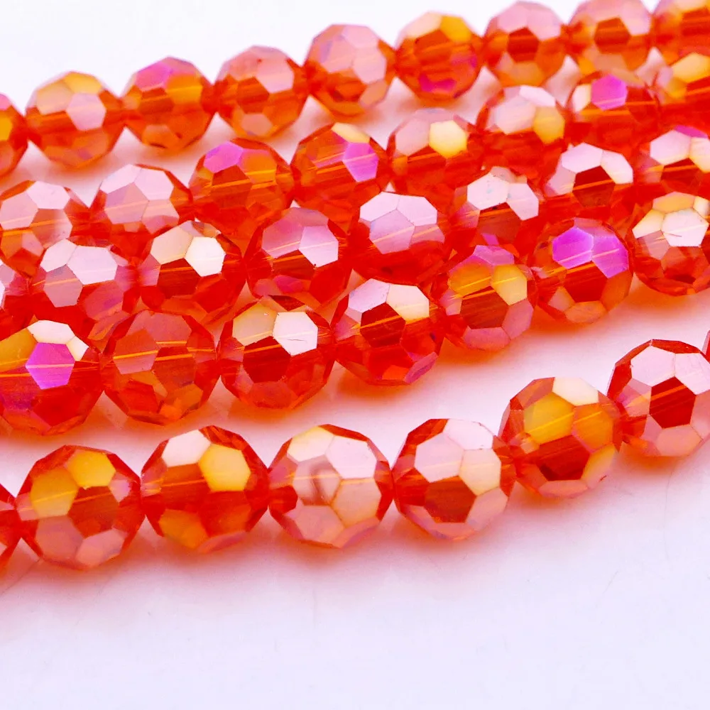 wholesale 6/8/10/12mm Crystal 5000 Round faced Beads Top Quality basic colors-6 Necklaces Bracelets Rings