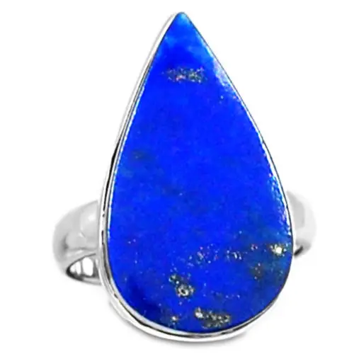 Genuine Lapis Lazuli Ring, 100% 925 Sterling Silver , Size 6.25,  KR0330