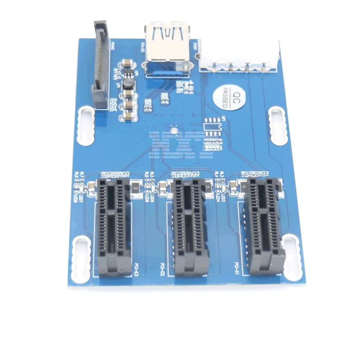 New Product  1 Port PCI-E 1X To 3 Slot 1X Switch Multiplier Expander HUB Expansion Riser Card