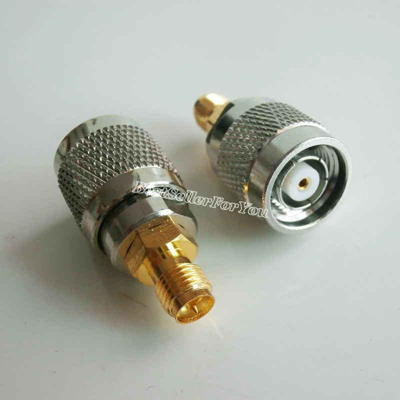 1Pcs RP-SMA RPSMA Female To RP-TNC RPTNC male RF Adapter Antenna Router Golden