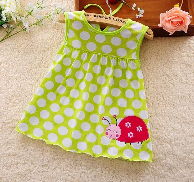 Top Quality Baby Dresses Princess 0-2years Girls Dress Cotton Clothing Dress Summer Girls Clothes Low Price