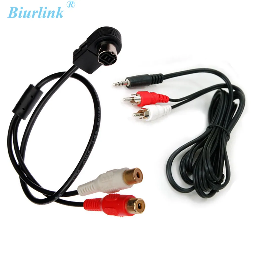 Biurlink Aux Line In RCA Cable Adapter for Alpine Ai-NET JVC KS-U58 PD100 U57 U29