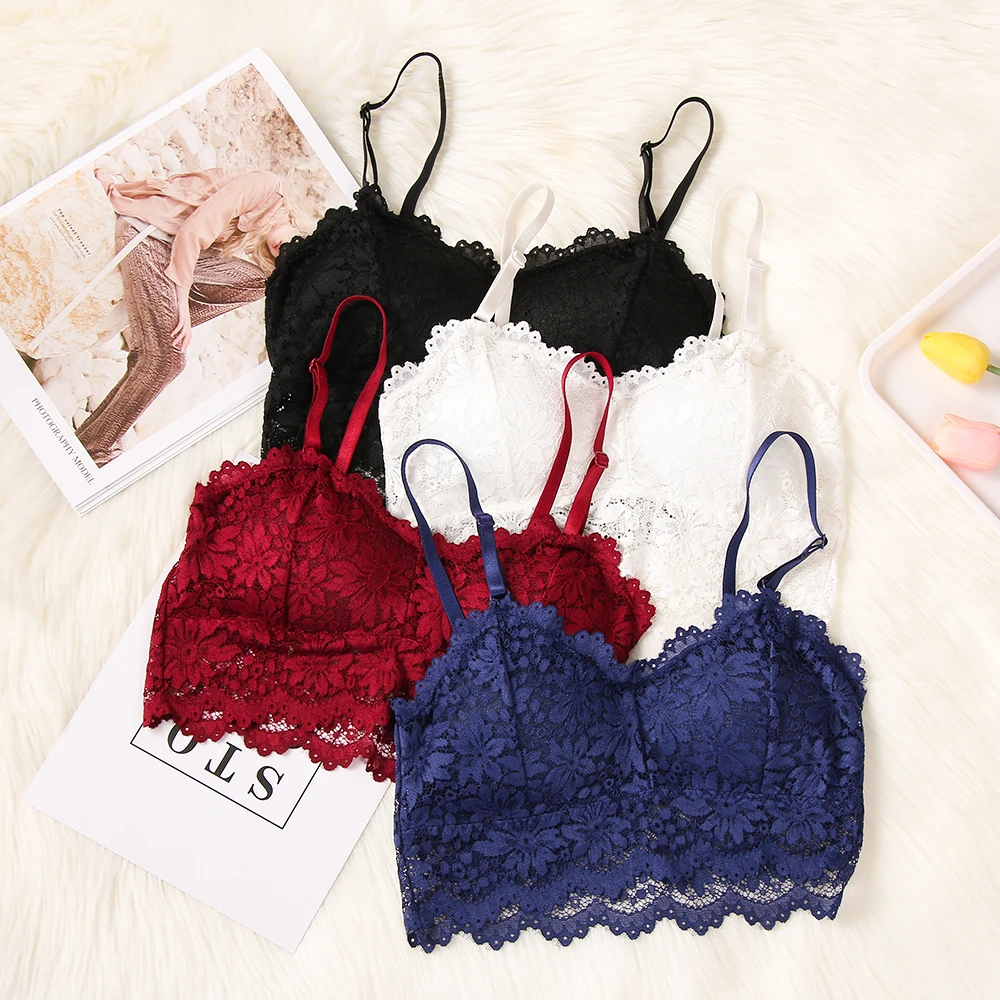 Women Lace Sexy Bra Female Push Up Wireless Bralette Top Plus Size Underwear Sexy Lingerie Full Cup Bra Top